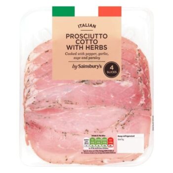 Sainsbury's Italian Prosciutto Cotto Slices with Herbs (4 x 100g)