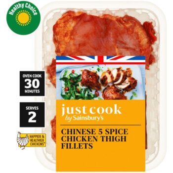 Sainsbury's Just Cook British Chicken Thigh Fillets with Sticky Chinese 5 Spice (380g)