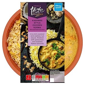 Sainsbury's Kashmiri Chicken Korma with Pilau Rice Taste the Difference Ready Meal for 1 (400g)
