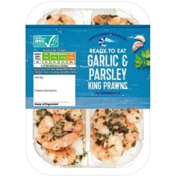 Sainsbury's King Prawns ASC in Garlic & Parsley ASC (150g)