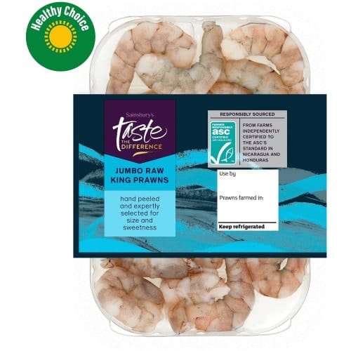 Sainsbury's Large Raw Peeled King Prawns ASC Taste the Difference (165g)