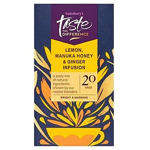 Sainsbury's Lemon Manuka Honey & Ginger Infusion Bags Taste the Difference (20 x 40g)