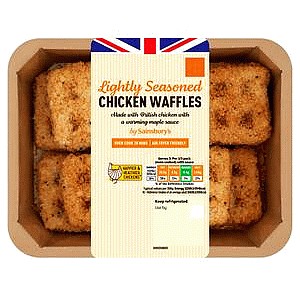 Sainsbury's Lightly Seasoned Chicken Waffles (390g)