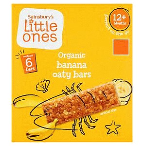 Sainsbury's Little Ones Organic Banana Oaty Bars 12+ Months (6 x 23g)