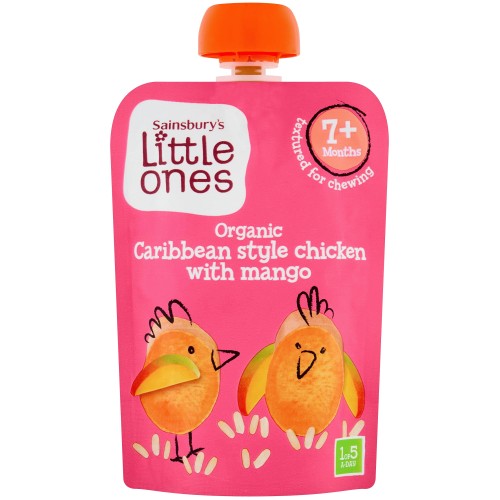 Sainsbury's Little Ones Organic Caribbean Style Chicken 7+ Months (130g)
