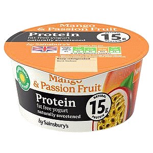 Sainsbury's Mango & Passion Fruit Protein Fat Free Yogurt (165g)