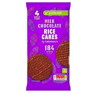 Sainsbury's Milk Chocolate Rice Cakes 4x35.75g