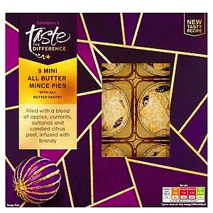 Sainsbury's Mini All Butter Mince Pies Taste the Difference (9 x 216g)