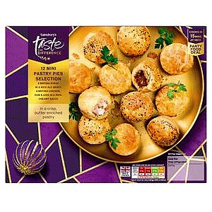 Sainsbury's Mini Steak & Chicken Pie Selection Taste the Difference (12 x 400g)