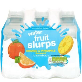Sainsbury's No Added Sugar Fruit Slurps Orange & Pineapple Flavoured (6 x 250ml)