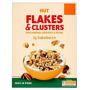 Sainsbury's Nut Flakes & Clusters with Almonds Hazelnuts & Pecans (500g)