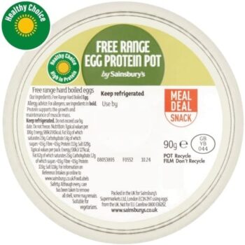 Sainsbury's On the Go Free Range Egg Protein Pot Meal Snack (90g)