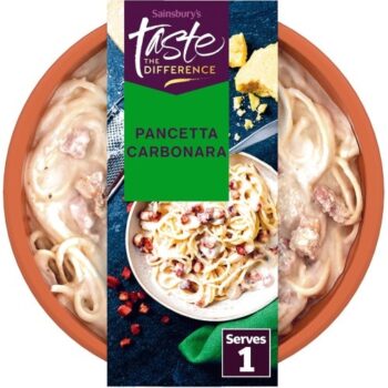 Sainsbury's Pancetta & Three Cheese Carbonara Ready Meal For 1 Taste the Difference (375g)