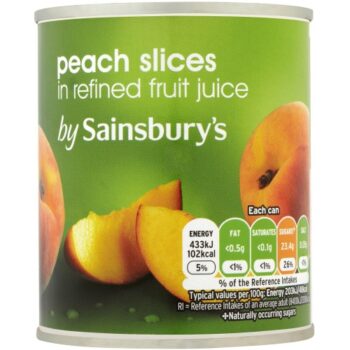 Sainsbury's Peach Slices In Fruit Juice (213g)