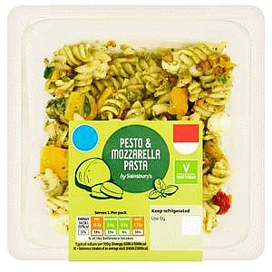 Sainsbury's Pesto & Mozzarella Pasta (225g)