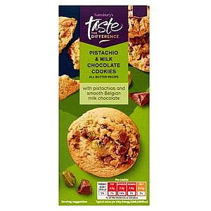 Sainsbury's Pistachio & Milk Chocolate Cookies Taste the Difference (200g)
