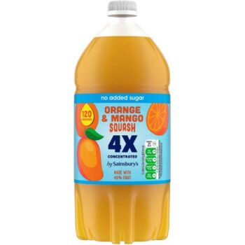 Sainsbury's Quadruple Strength Orange & Mango Squash (1.5 Litre)