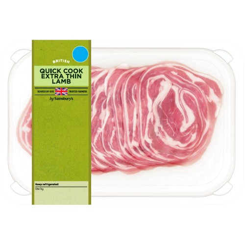 Sainsbury's Quick Cook Extra Thin British Lamb Steaks (200g)