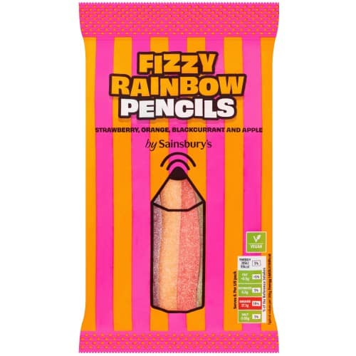 Sainsbury's Rainbow Pencil Sweets (160g)