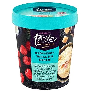 Sainsbury's Raspberry Trifle Ice Cream Taste the Difference (328g)