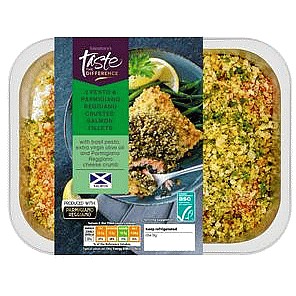 Sainsbury's Ready to Cook Pesto & Parmigiano Reggiano Crusted ASC Salmon Fillets Taste the Difference (2 x 300g)