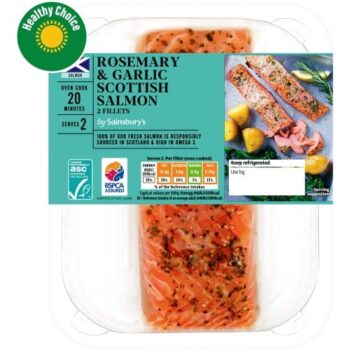 Sainsbury's Ready to Cook Rosemary & Garlic Scottish Salmon (220g)