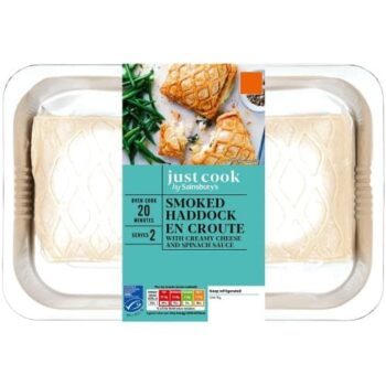 Sainsbury's Ready to Cook Smoked MSC Haddock En Croute (2 x 380g)