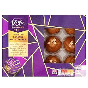 Sainsbury's Salted Caramel Profiteroles Taste the Difference (12 x 214g)