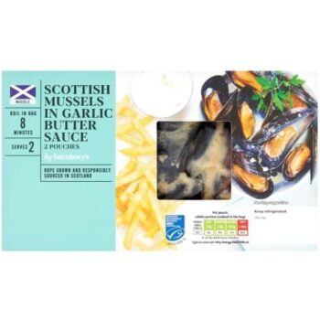 Sainsbury's Scottish MSC Mussels in Garlic Butter (Serves x2) (500g)