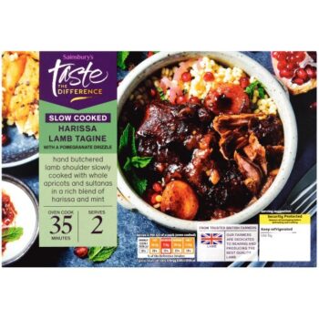 Sainsbury's Slow Cooked Harissa Lamb Tagine with a Pomegranate Drizzle Taste the Difference (500g)
