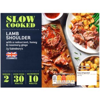 Sainsburys Slow Cooked Lamb Shoulder with a Redcurrant Honey & Rosemary Glaze (serves x2) (400g)