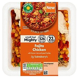 Sainsbury's Small But Mighty Fajita Chicken with Brown Rice & Pearl Barley (300g)