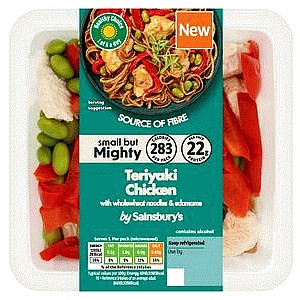 Sainsbury's Small But Mighty Teriyaki Chicken with Wholewheat Noodles & Edamame (300g)
