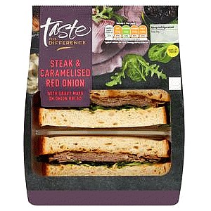 Sainsbury's Steak & Caramelised Onion Sandwich Taste the Difference