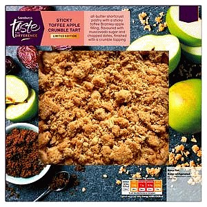 Sainsbury's Sticky Toffee Apple Crumble Tart Taste the Difference (450g)