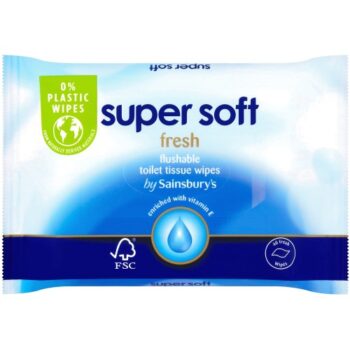 Sainsbury's Super Soft Flushable Moist Toilet Tissue Fresh 40 wipes