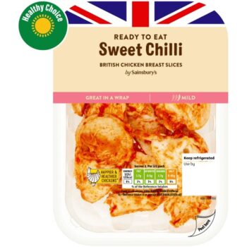 Sainsbury's Sweet Chilli Sliced British Chicken Breast (180g)