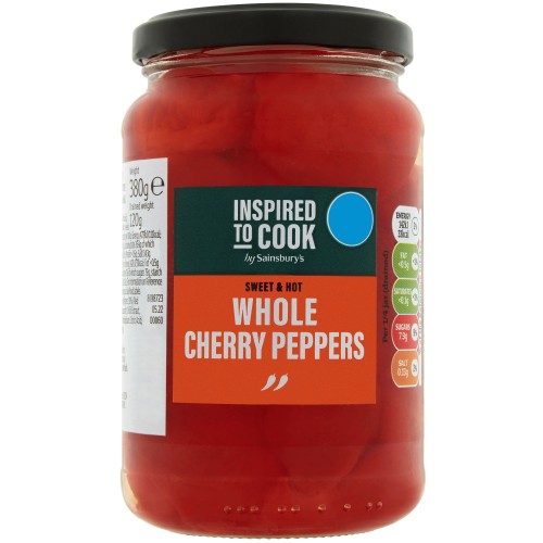 Sainsbury's Sweet & Hot Whole Cherry Peppers Inspired to Cook (120g*) (380g)