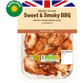 Sainsbury's Sweet & Smokey BBQ Sliced British Chicken Breast (180g)