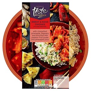Sainsbury's Sweet & Sour Chicken with Egg Fried Rice Taste the Difference Ready Meal for 1 (400g)
