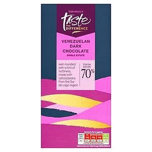 Sainsbury's Venezuelan 70% Dark Chocolate Taste the Difference (100g)