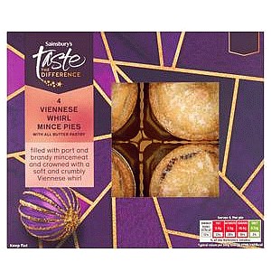 Sainsbury's Viennese Whirl Brandy Mince Pies Taste the Difference (4)