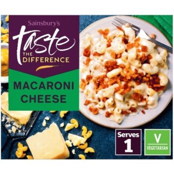 Sainsbury's Vintage Cheddar Macaroni Cheese Ready Meal For 1 Taste the Difference (375g)