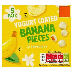 Sainsbury's Yogurt Coated Banana Pieces (5 x 25g)