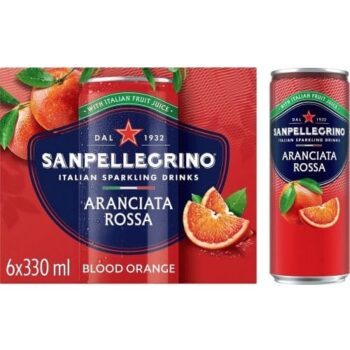 San Pellegrino Sparkling Blood Orange Cans (6 x 330ml)
