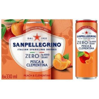San Pellegrino Zero Peach & Clementine 6x330mlMl (6 x 330ml)