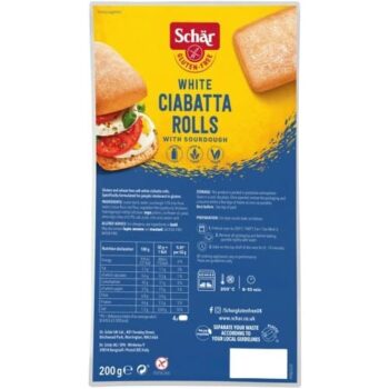 Schar Gluten-Free White Ciabatta Rolls (4 x 200g)