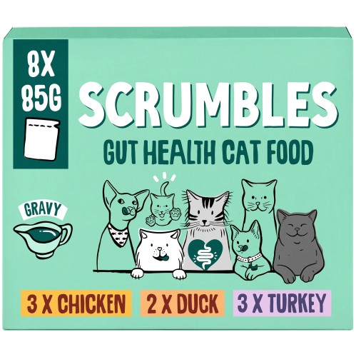 Scrumbles Gravy Gut Health Cat Food (8 x 85g)