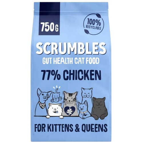 Scrumbles Kittens & Queens Chicken Cat Food (750g)