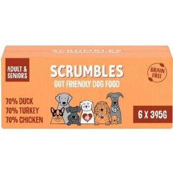 Scrumbles Meaty Wet Dog Food Trays (6 x 395g)